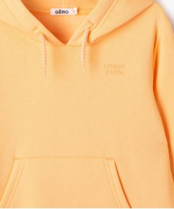 Sweat à capuche et poche kangourou uni garçon